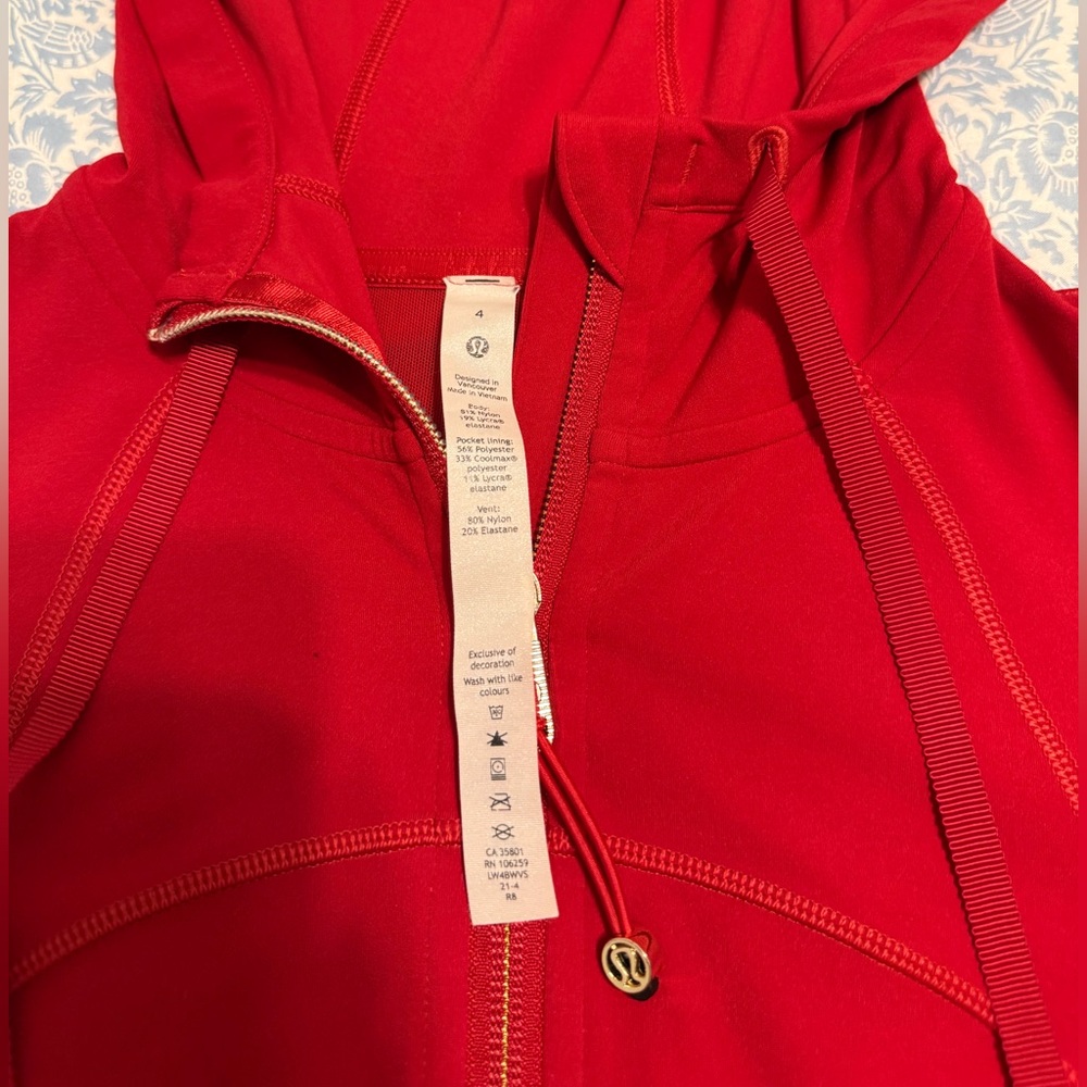 Lululemon Athletica Vibrant Red Jacket - Picture 2 of 3